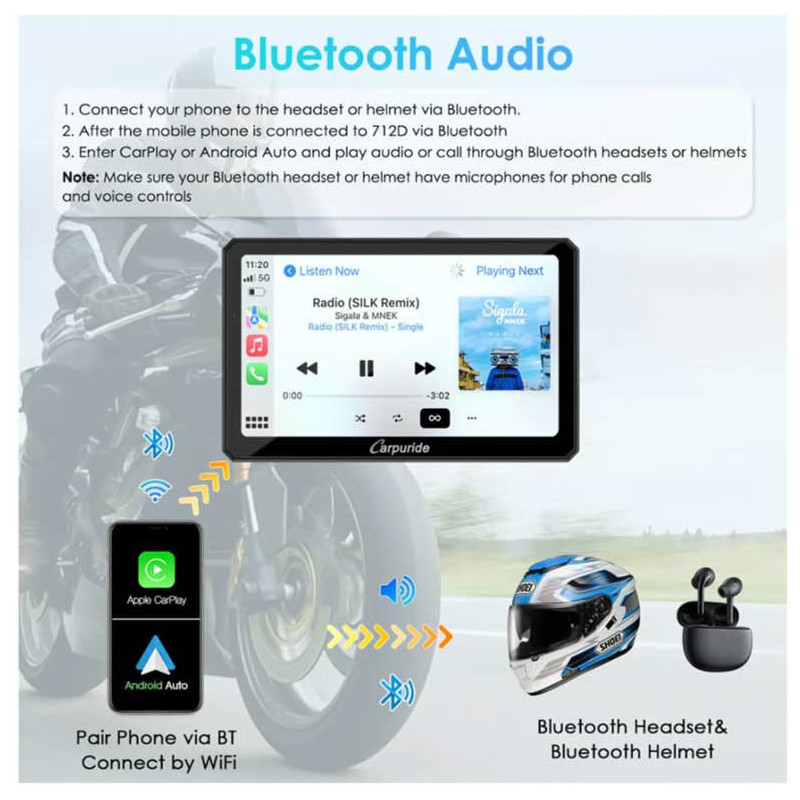 carpuride-w712dtpms-carplay-moto-7-avec-dashcam-1080p-sans-fil CARPURIDE W712D+TPMS | CARPLAY MOTO 7" AVEC DASHCAM 1080P SANS FIL