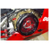 Carter d'embrayage transparent avec inserts carbone per frizioni ad olio Ducati