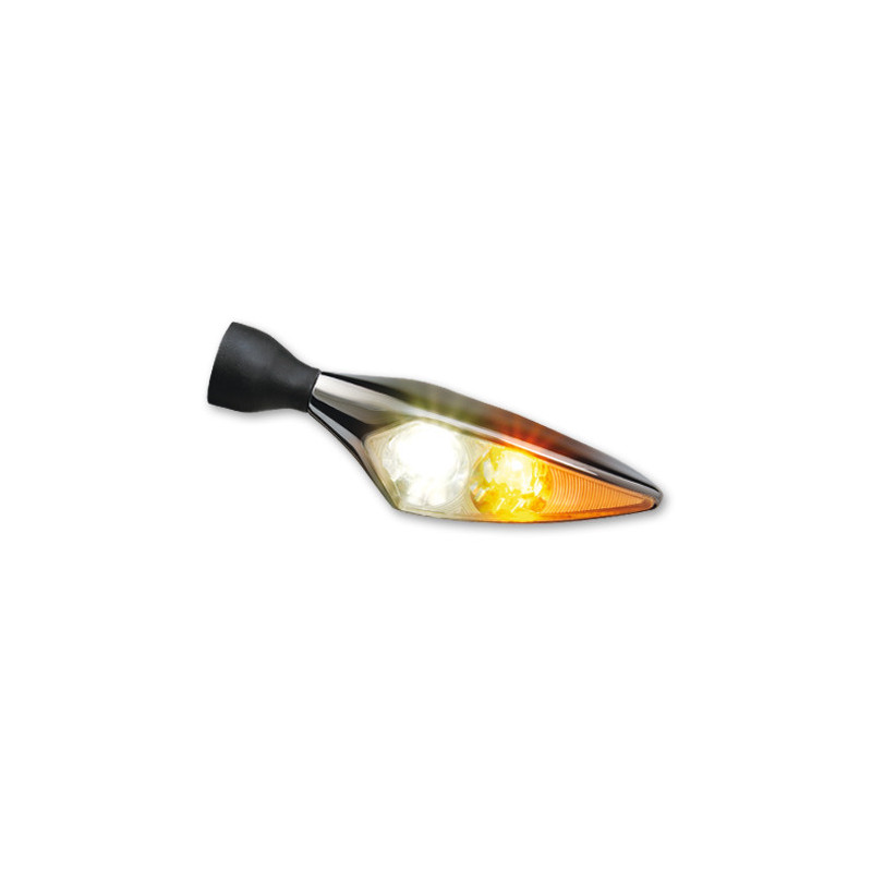 CLIGNOTANT ET FEU POSITION AVANT LED MICRO RHOMBUS PL CHROME UNITE AVG
