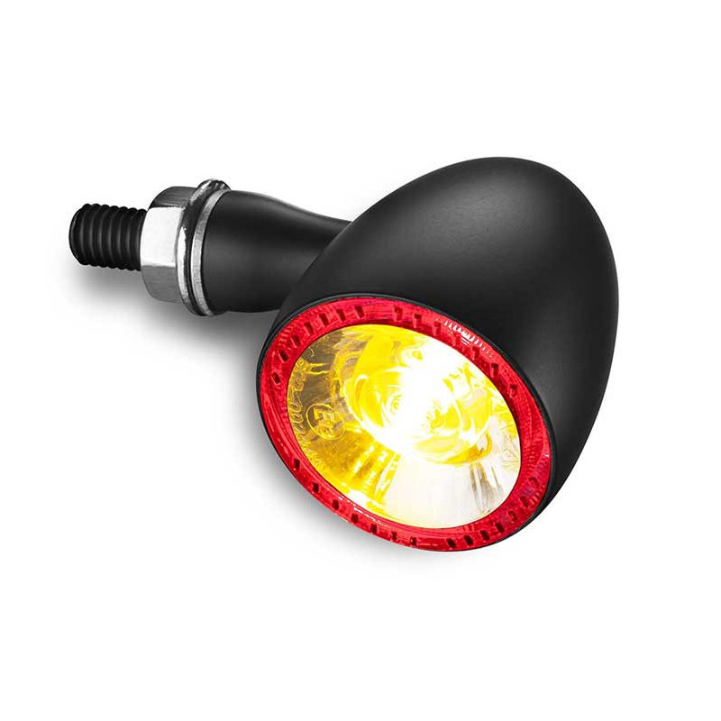 CLIGNOTANT ET FEU POSITION ET FEU STOP LED BULLET 1000 DF NOIR UNITE ARRIERE