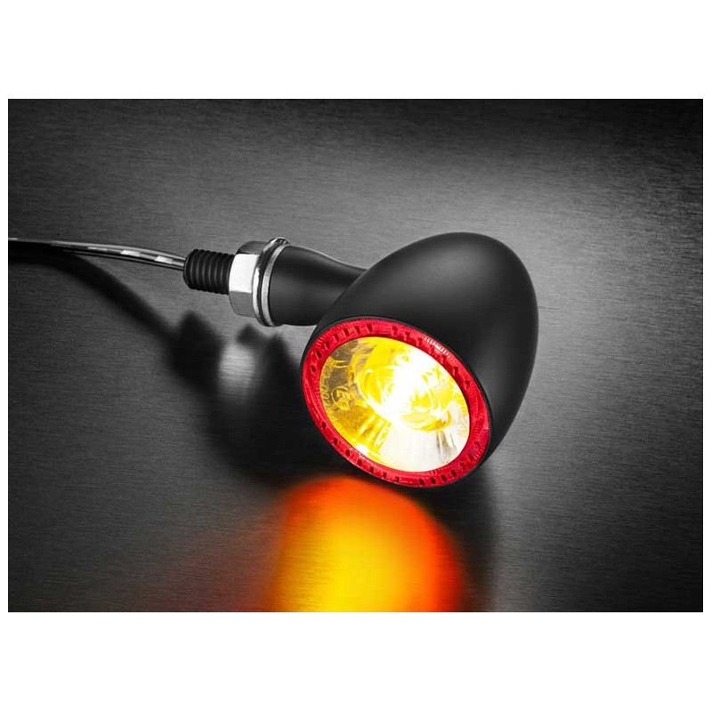 CLIGNOTANT ET FEU POSITION ET FEU STOP LED BULLET 1000 DF NOIR UNITE ARRIERE