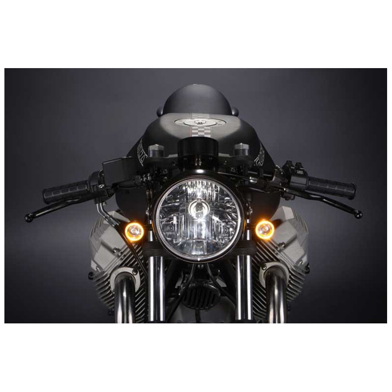 CLIGNOTANT ET FEU POSITION LED BULLET 1000 PL CHROME UNITE AVANT