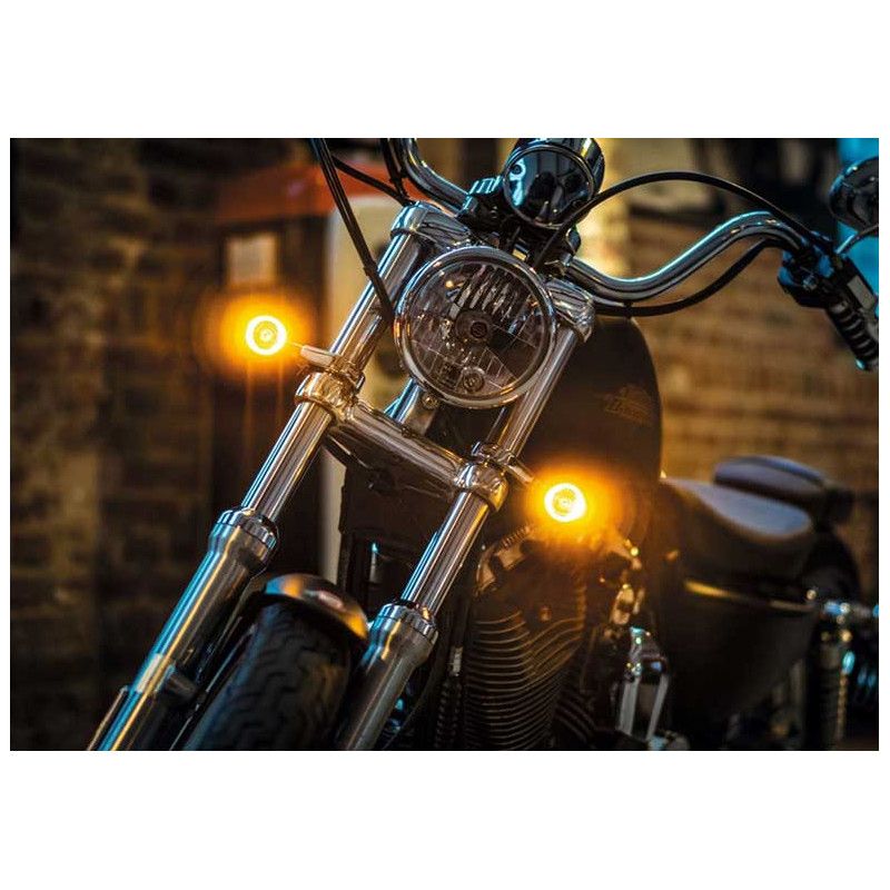 CLIGNOTANT ET FEU POSITION LED BULLET 1000 PL NOIR UNITE AVANT