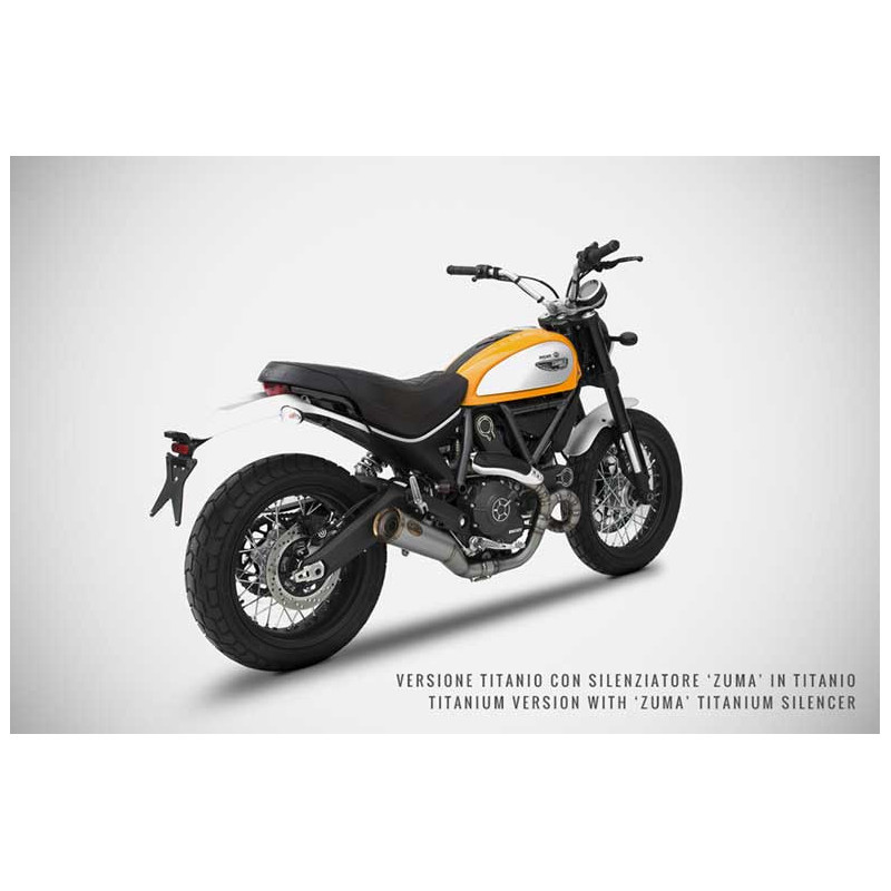 Collecteurs 2 en 2 inox Ducati scrambler monster 797 Zard
