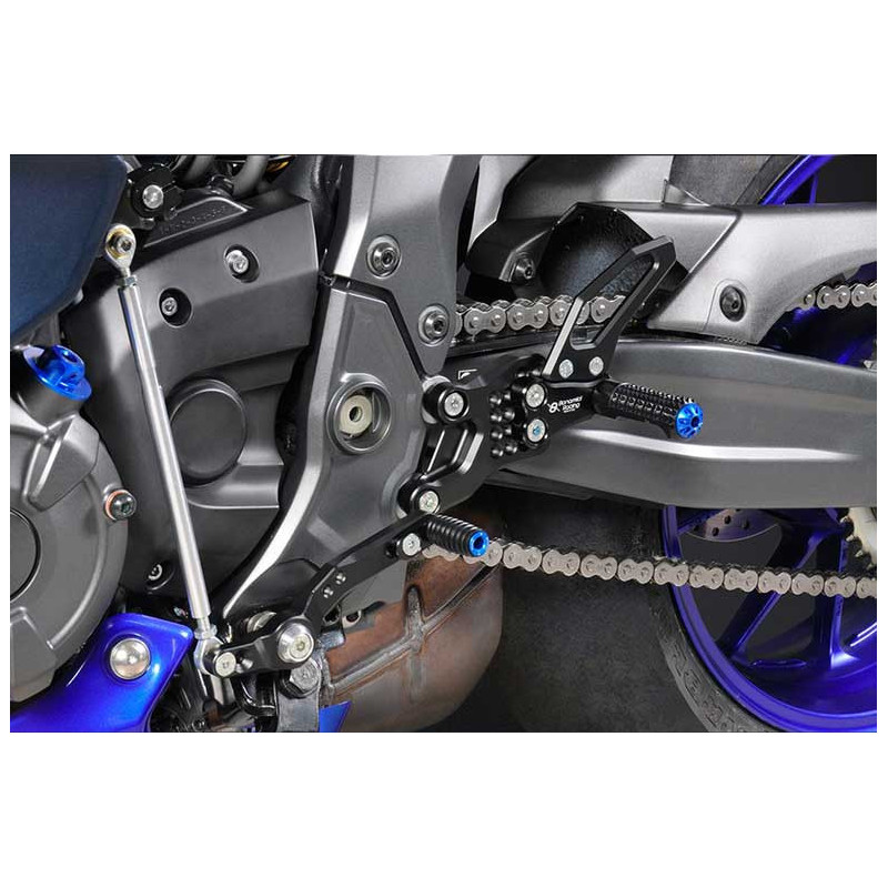 COMMANDES RECULÉES ALUMINIUM BONAMICI RACING YAMAHA R7 NORMALES OU INVERSEES