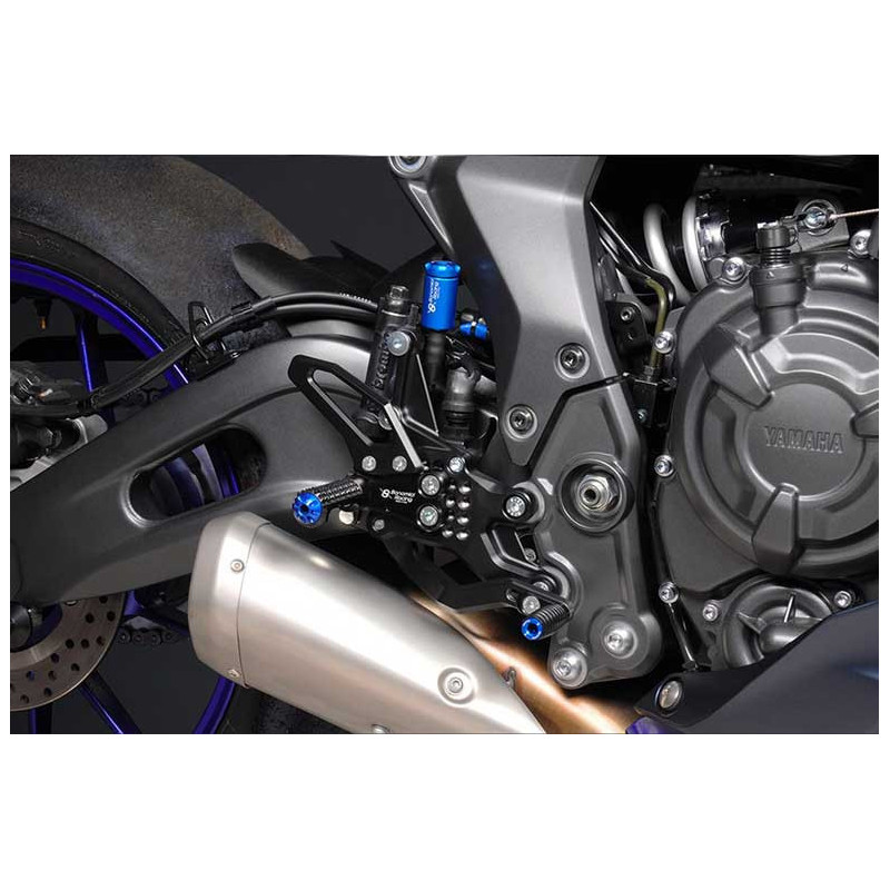 COMMANDES RECULÉES ALUMINIUM BONAMICI RACING YAMAHA R7 NORMALES OU INVERSEES