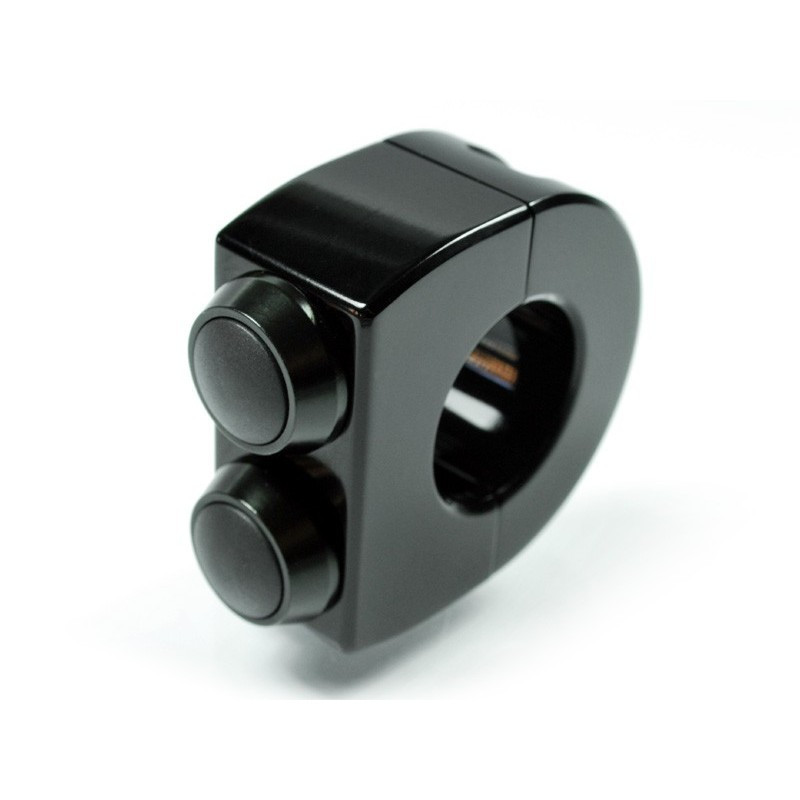 COMMODO BOITIER NOIR 2 BOUTONS NOIRS 25 COMMODO BOITIER NOIR 2 BOUTONS NOIRS 25