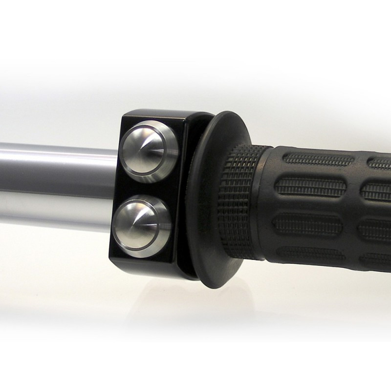 COMMODO BOITIER NOIR 2 BOUTONS POLIS 22mm