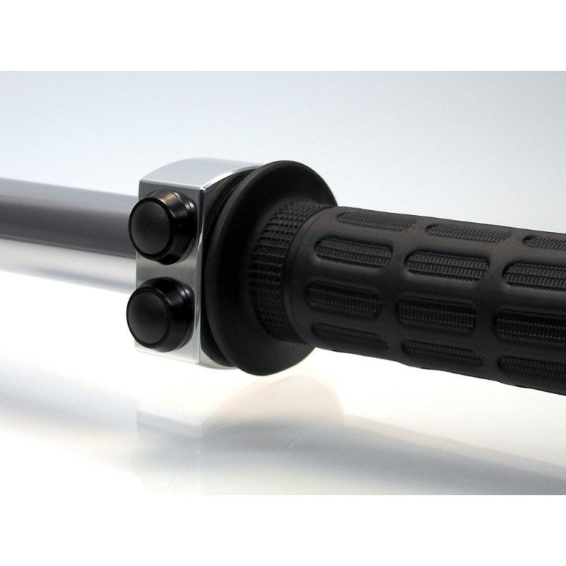 COMMODO BOITIER POLI 2 BOUTONS NOIRS 22mm COMMODO BOITIER POLI 2 BOUTONS NOIRS 22mm