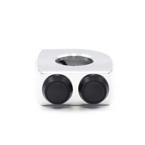 COMMODO BOITIER POLI 3 BOUTONS NOIRS 22MM