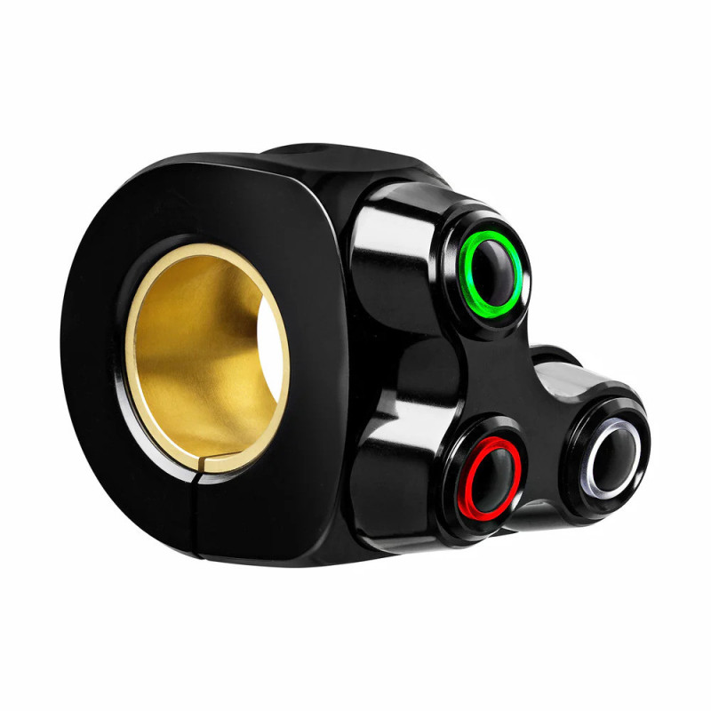 COMMODO MO.SWITCH BASIC LED NOIR GAUCHE TROIS BOUTONS