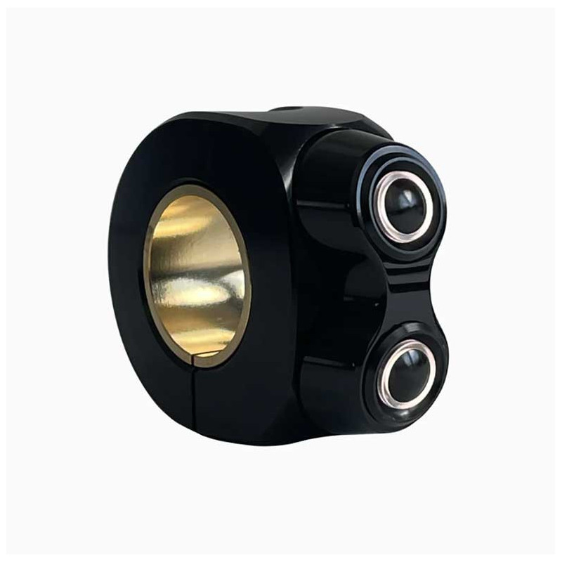 COMMODO MO.SWITCH BASIC LED NOIR/SILVER DEUX BOUTONS