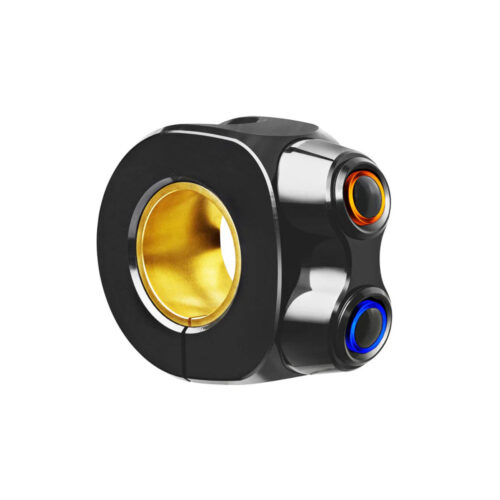 COMMODO MO.SWITCH BASIC LED NOIR/SILVER DEUX BOUTONS