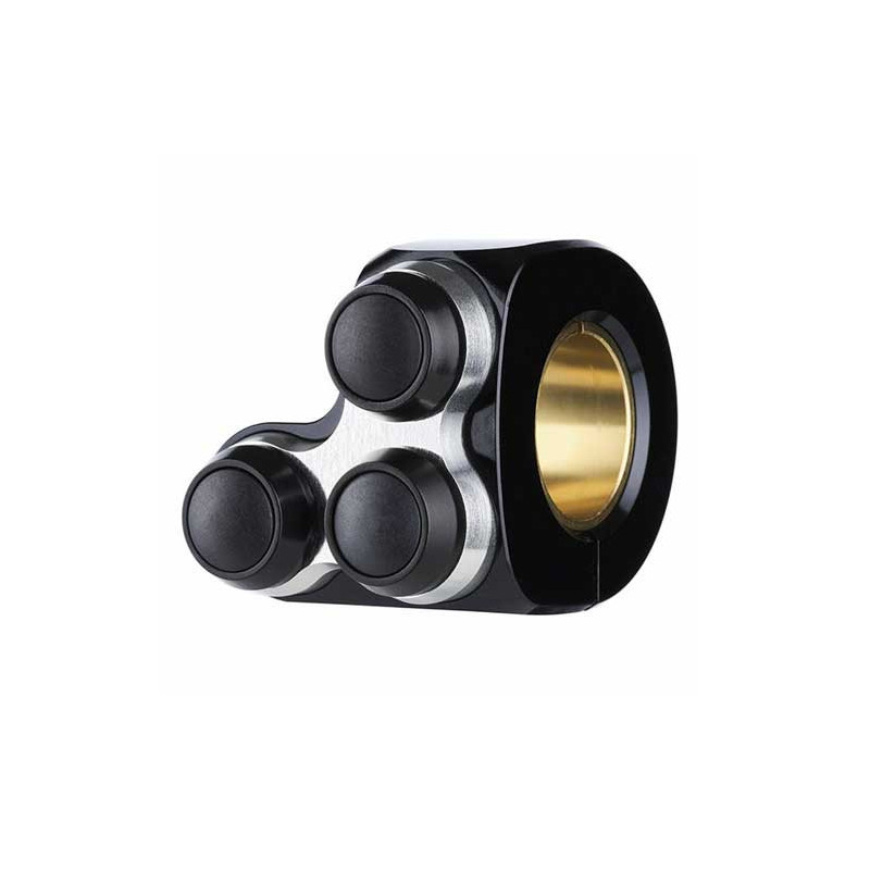 commodo-moswitch-basic-noir-silver-gauche-trois-boutons COMMODO MO.SWITCH BASIC NOIR SILVER GAUCHE TROIS BOUTONS