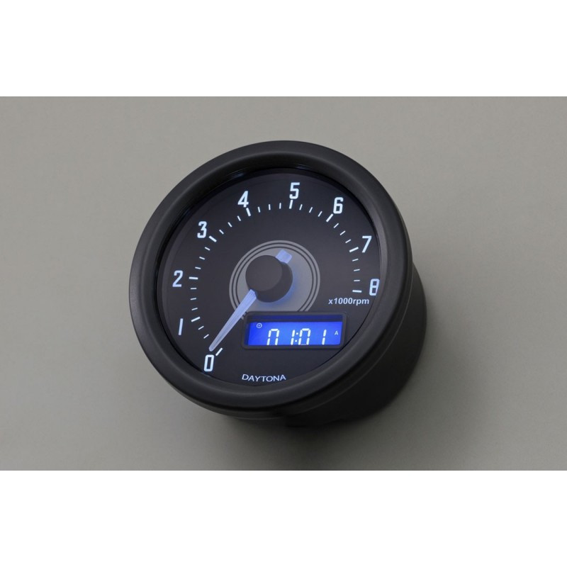 Compte tour noir 8 000 tr-min Velona 60mm Compte tour noir 8 000 tr-min Velona 60mm