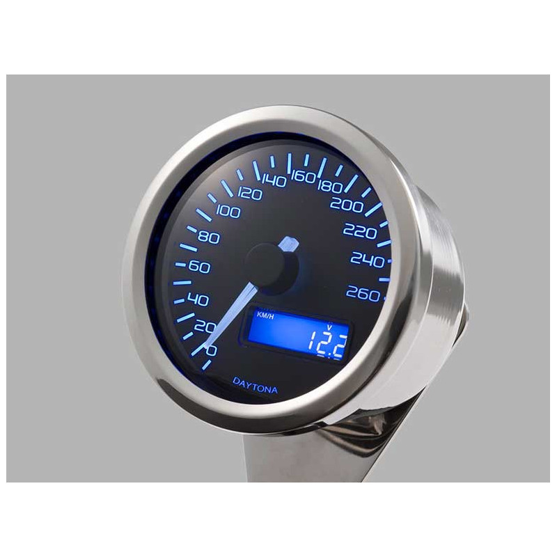 compteur-de-vitesse-inox-260kmh-velona-60mm Compteur de vitesse inox 260kmh Velona 60mm
