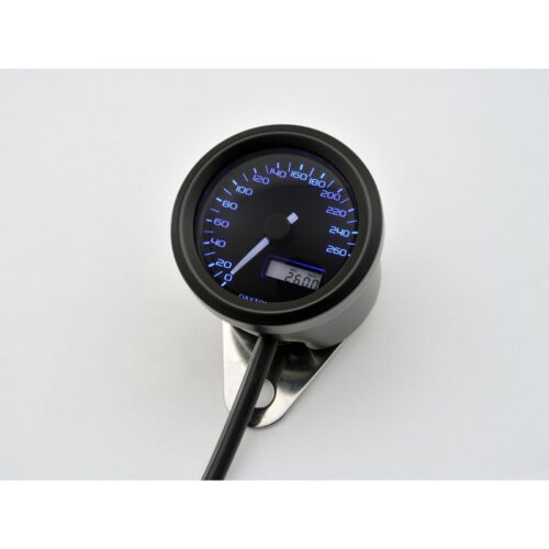 Compteur vitesse moto noir 260 KMH Velona 48 MM