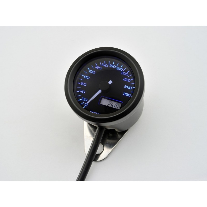 Compteur vitesse moto noir 260 KMH Velona 48 MM Compteur vitesse moto noir 260 KMH Velona 48 MM