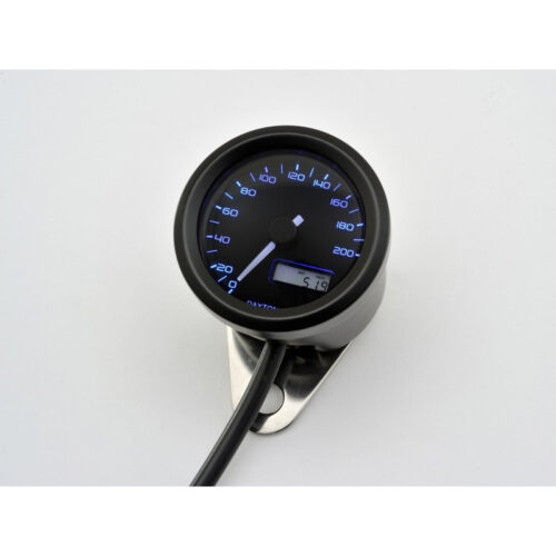 Compteur vitesse noir 200 KMH Velona 48 MM