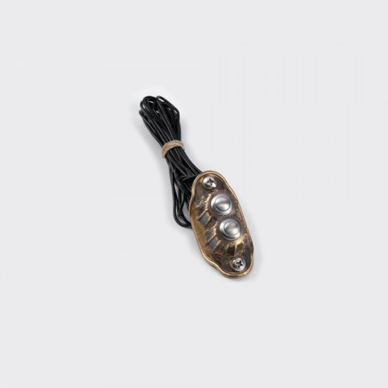 CONTACTEUR VINTAGE DOUBLE BOUTON EN LAITON BRUT