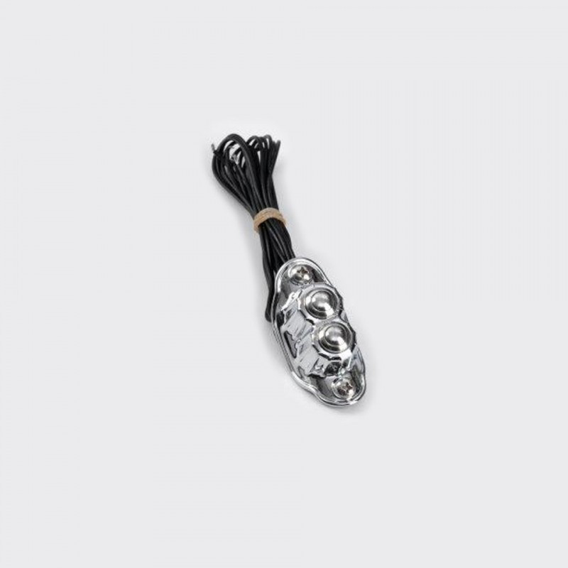 CONTACTEUR VINTAGE DOUBLE BOUTON EN LAITON CHROME
