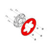 Couronne CNC Racing 5 trous 520x45 Ducati