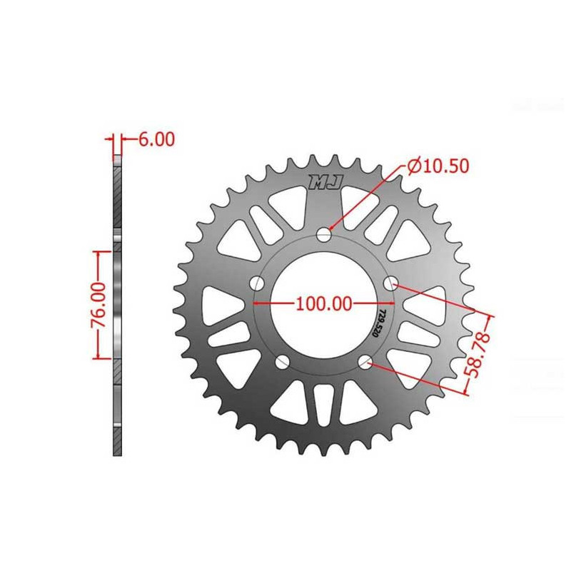 COURONNE DURALUMINIUM ERGAL POUR JANTE OZ BST ROTOBOX