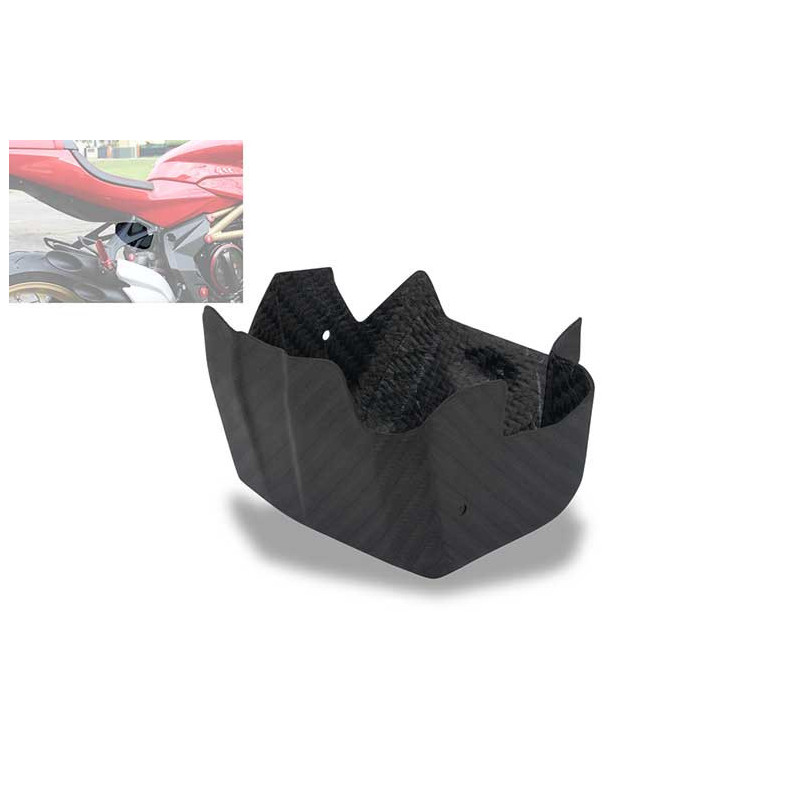 Couvre centrale ABS Mv Agusta Superveloce carbone mat