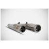 DOUBLE ECHAPPEMENT ZARD INOX NOIR MOTO GUZZI V7 850