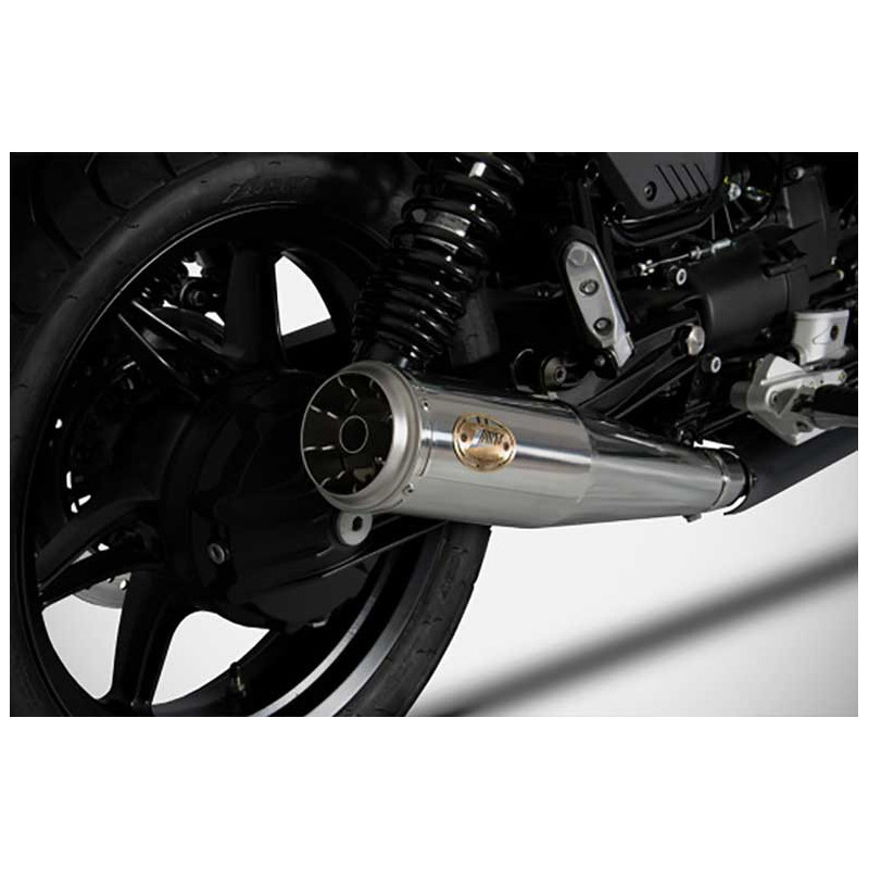 DOUBLE ECHAPPEMENT ZARD INOX NOIR MOTO GUZZI V7 850