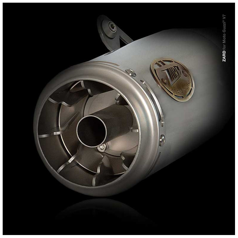 DOUBLE ECHAPPEMENT ZARD INOX NOIR MOTO GUZZI V7 850