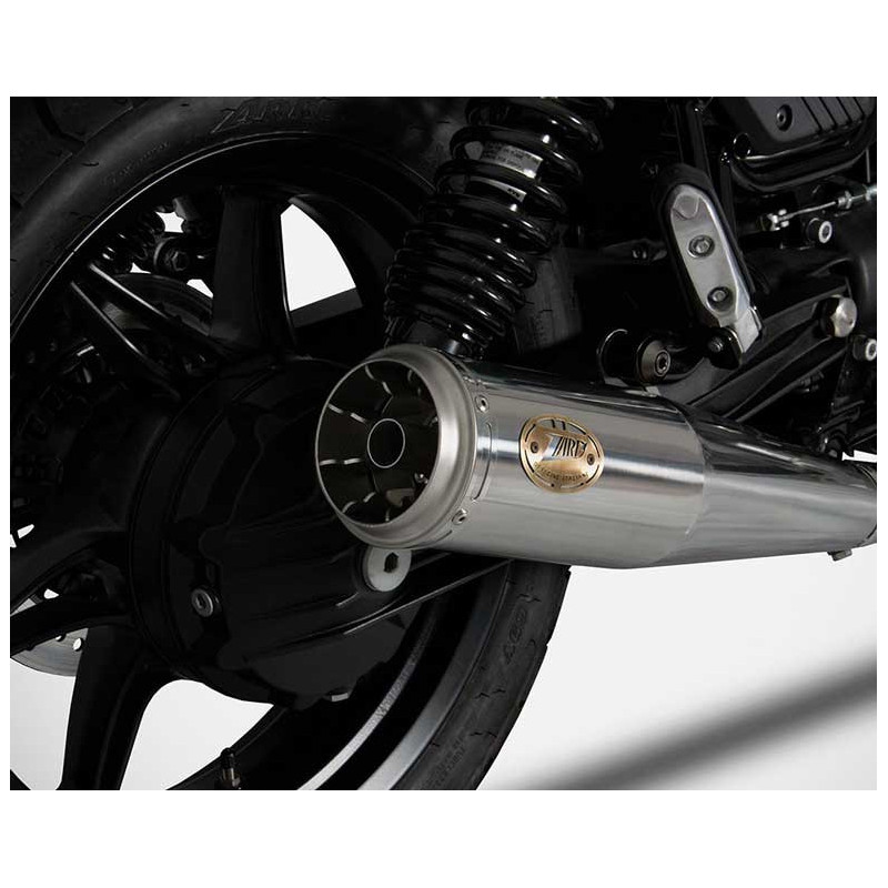 DOUBLE ECHAPPEMENT ZARD INOX NOIR MOTO GUZZI V7 850