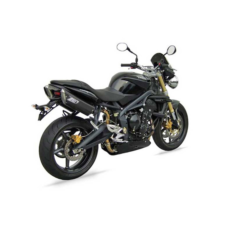 Double échappements position haute finition aluminium noir Zard