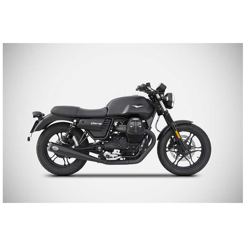 Double échappements Zuma chrome Guzzi v7 iii Zard