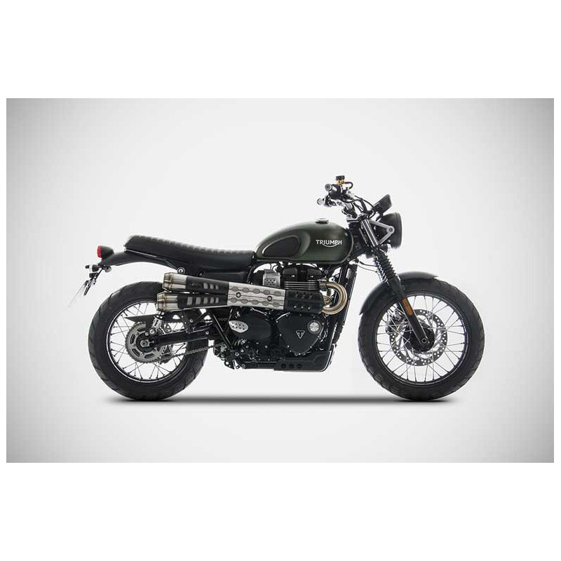 DOUBLE SILENCIEUX ZARD INOX TRIUMPH SCRAMBLER 900