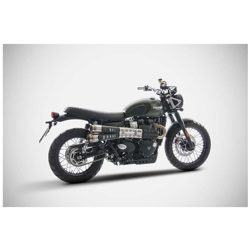 DOUBLE SILENCIEUX ZARD INOX TRIUMPH SCRAMBLER 900