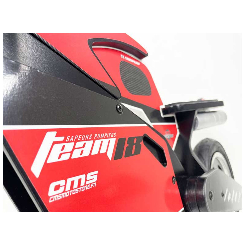 DRAISIENNE BOIS NOIR + KIT DECO TEAM18 SAPEURS POMPIERS