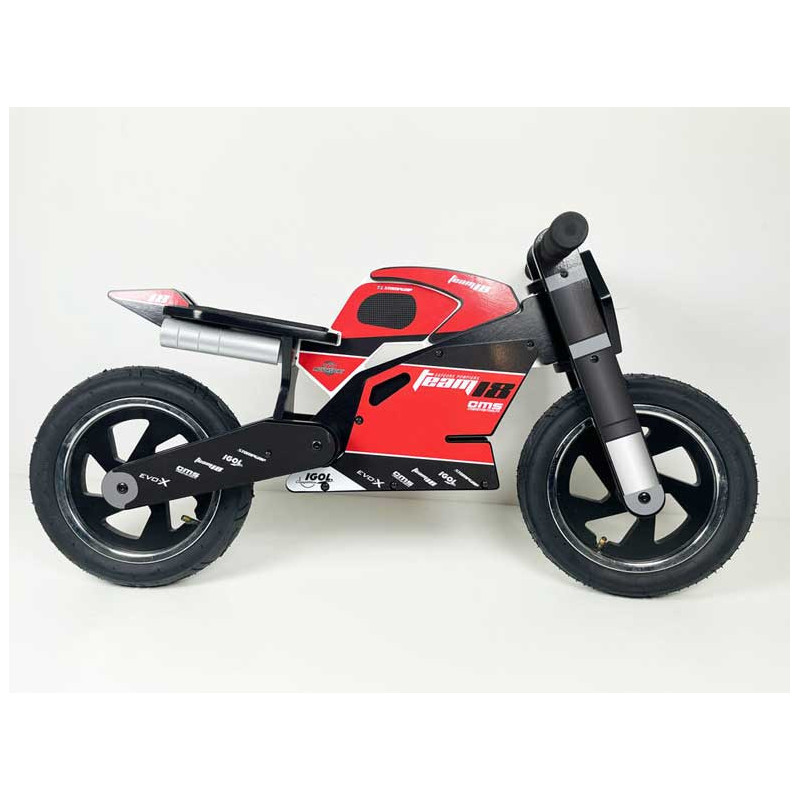 DRAISIENNE BOIS NOIR + KIT DECO TEAM18 SAPEURS POMPIERS