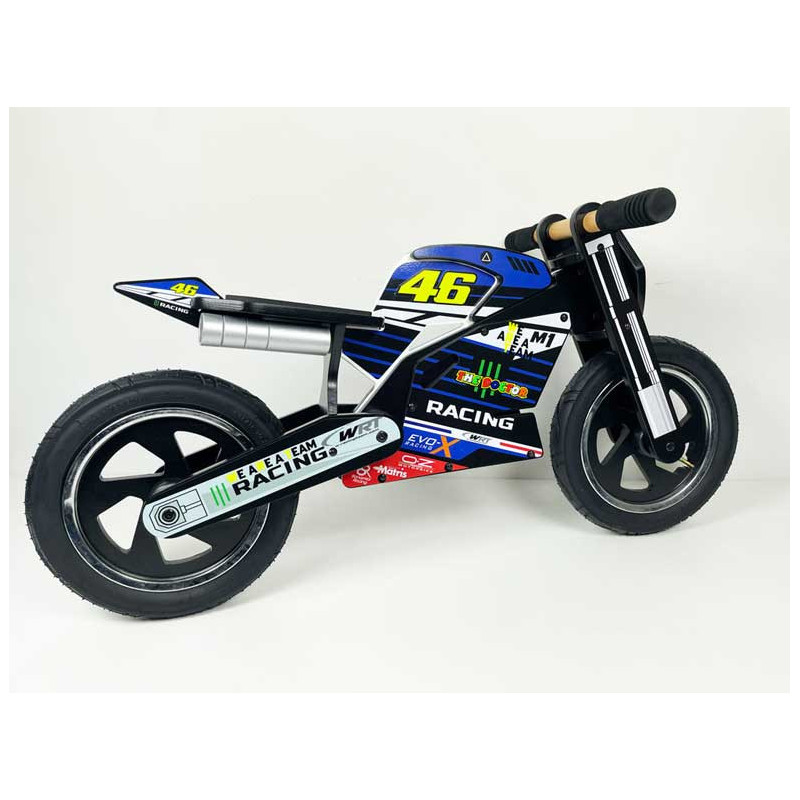 Draisiennes en bois noir avec Kit déco Valentino Rossi 46