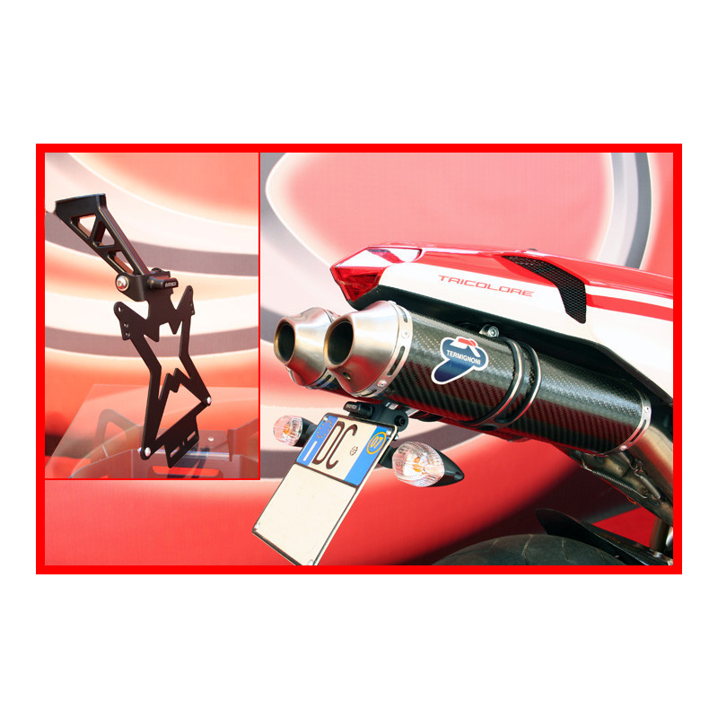 DUCATI 848/1098/1198 SUPPORT DE PLAQUE REGLABLE