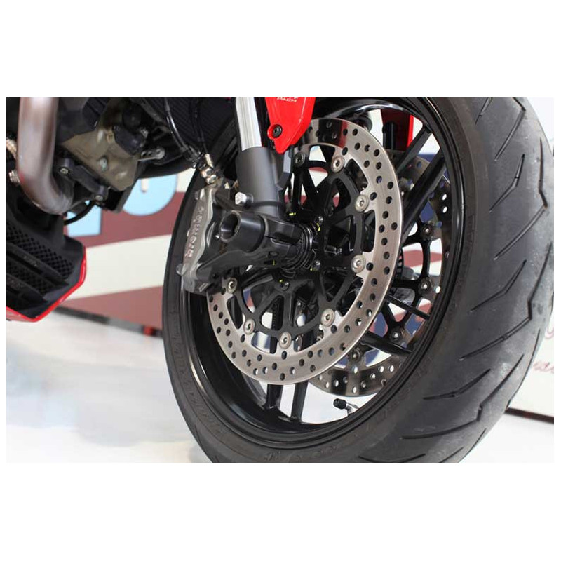 DUCATI HYPERMOTARD 821/939 / MONSTER 1200 ROULETTES DE PROTECTION ROUE AVANT EVO