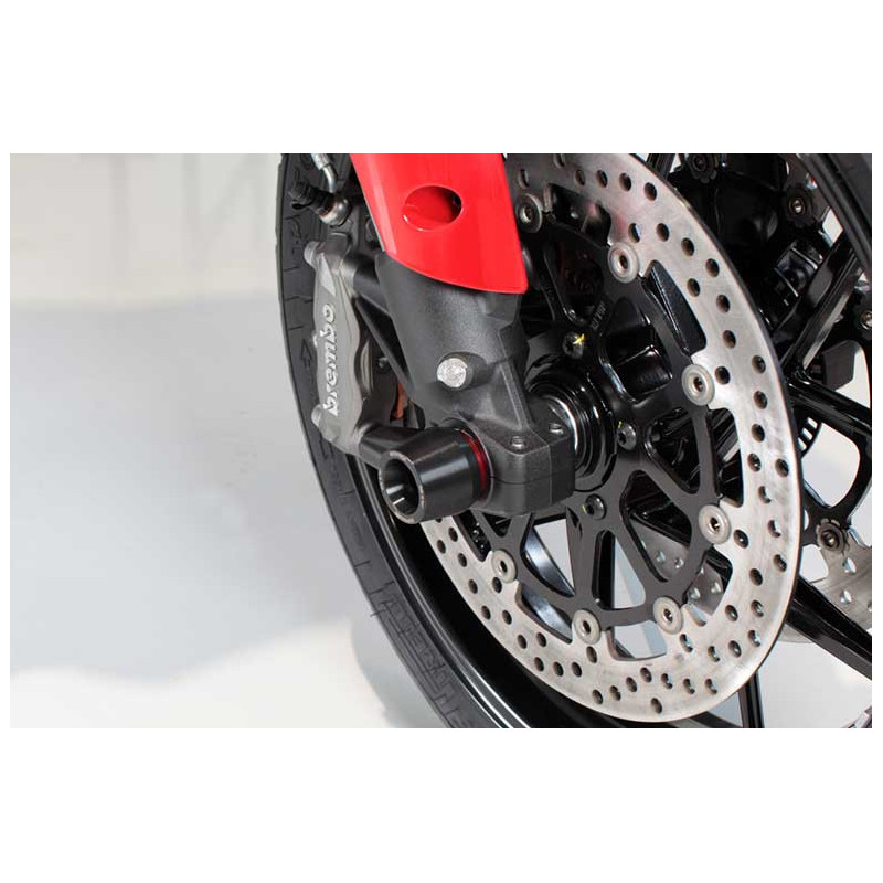 DUCATI MULTISTRADA 1260 / KAWASAKI ZX6R ROULETTES DE PROTECTION ROUE AVANT EVOTE
