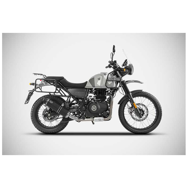 ECHAPPEMENT BAS ZARD INOX NOIR EMBOUT CARBONE HIMALAYAN / SCRAM 411