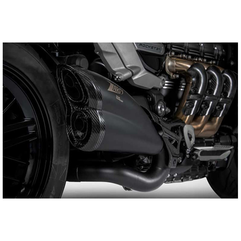 Echappement double sortie Triumph Rocket 3  Zard