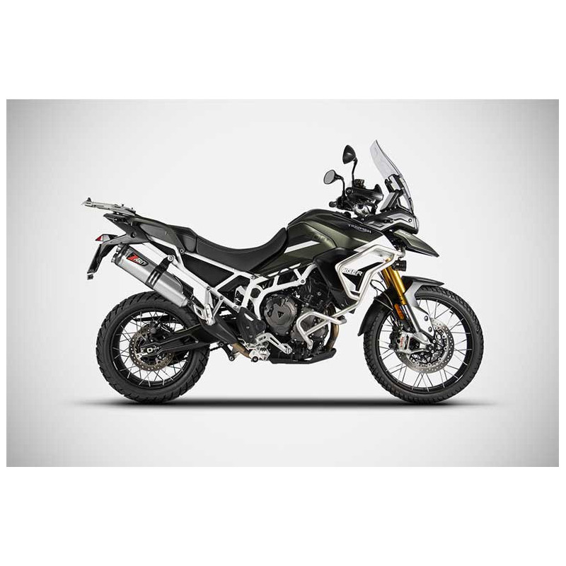 Echappement haut Triumph Tiger 900 inox embout carbone Zard