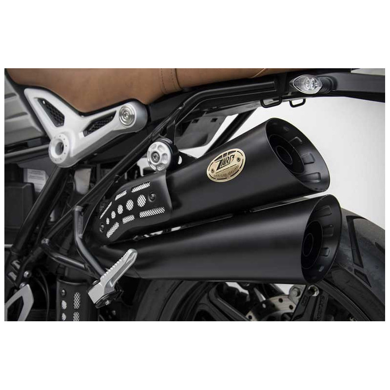 Echappement inox BMW R Nine T scrambler version hardy Zard