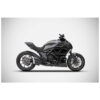 Echappement inox cat noir embout carbone Zard
