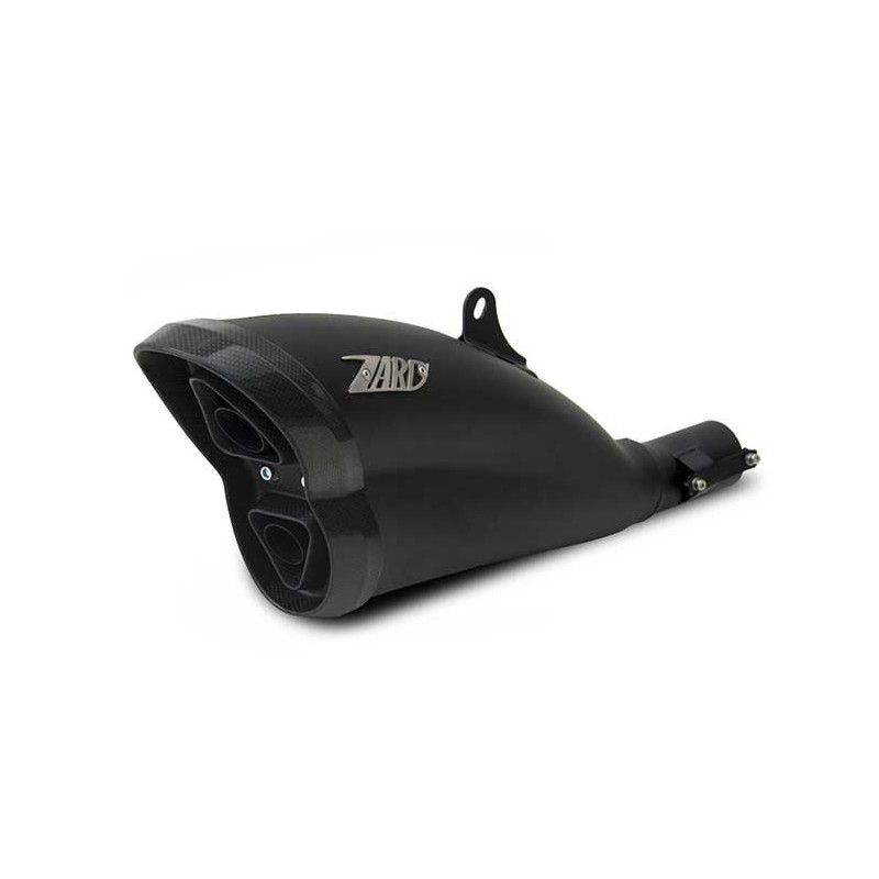 Echappement inox cat noir embout carbone Zard