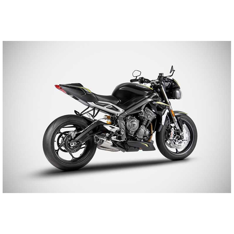 Echappement inox Triumph street triple 765 Zard