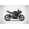 Echappement inox Triumph street triple 765 Zard